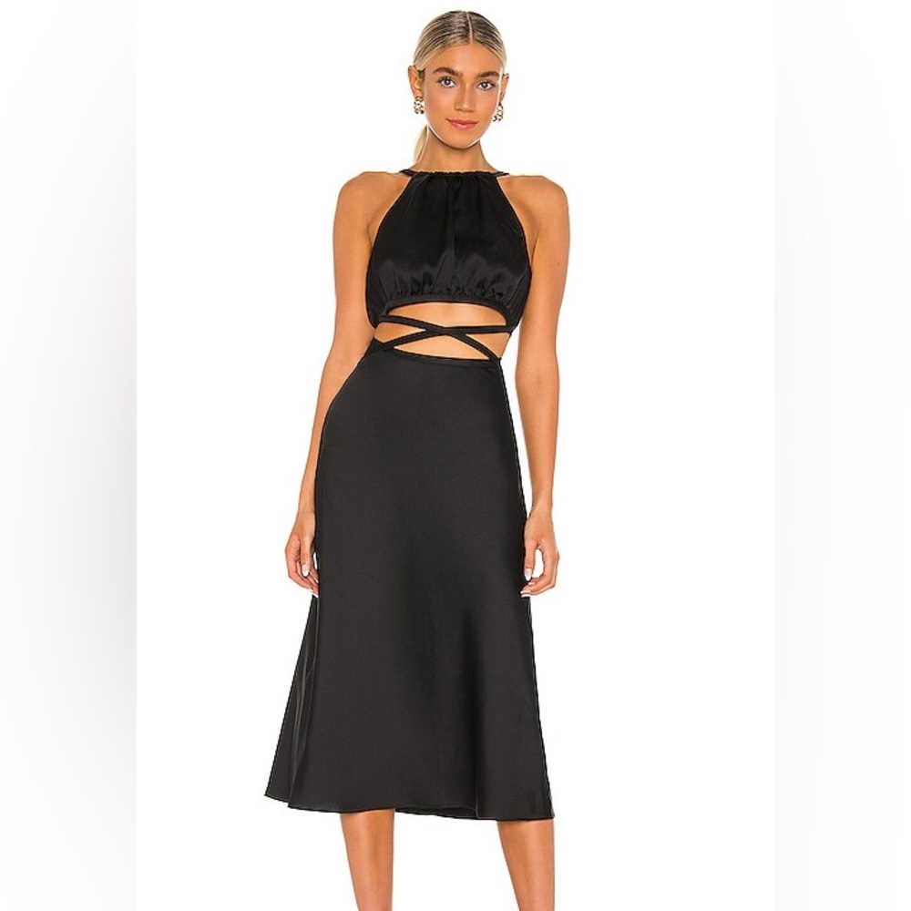 Revolve Misha Pamina Dress new with tags, never worn black cutout dress
